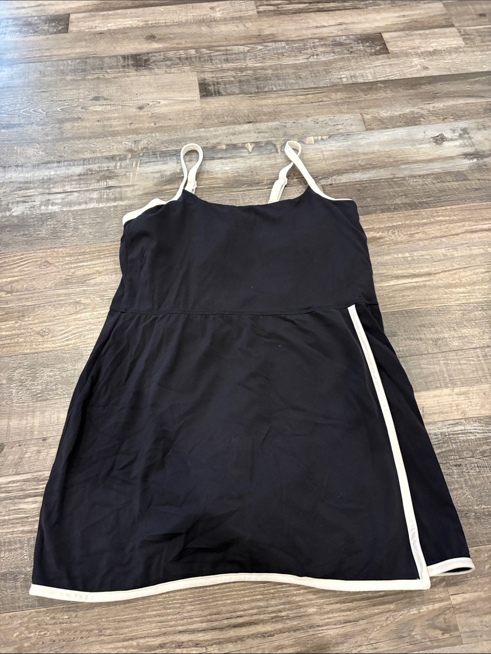 all in motion Navy Mini Dress with White Trim